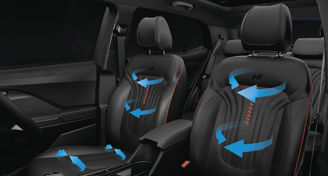 Front row ventilated seats