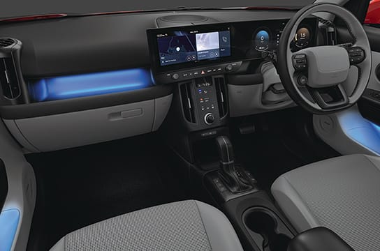 Hyundai Bayon ambient lighting on crashpad and door trim